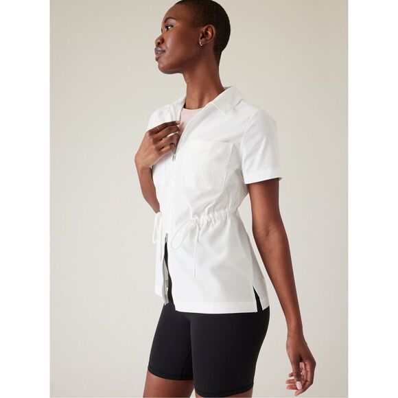 Athleta Advantage Cinch Top In White Size XL - Picture 4 of 12